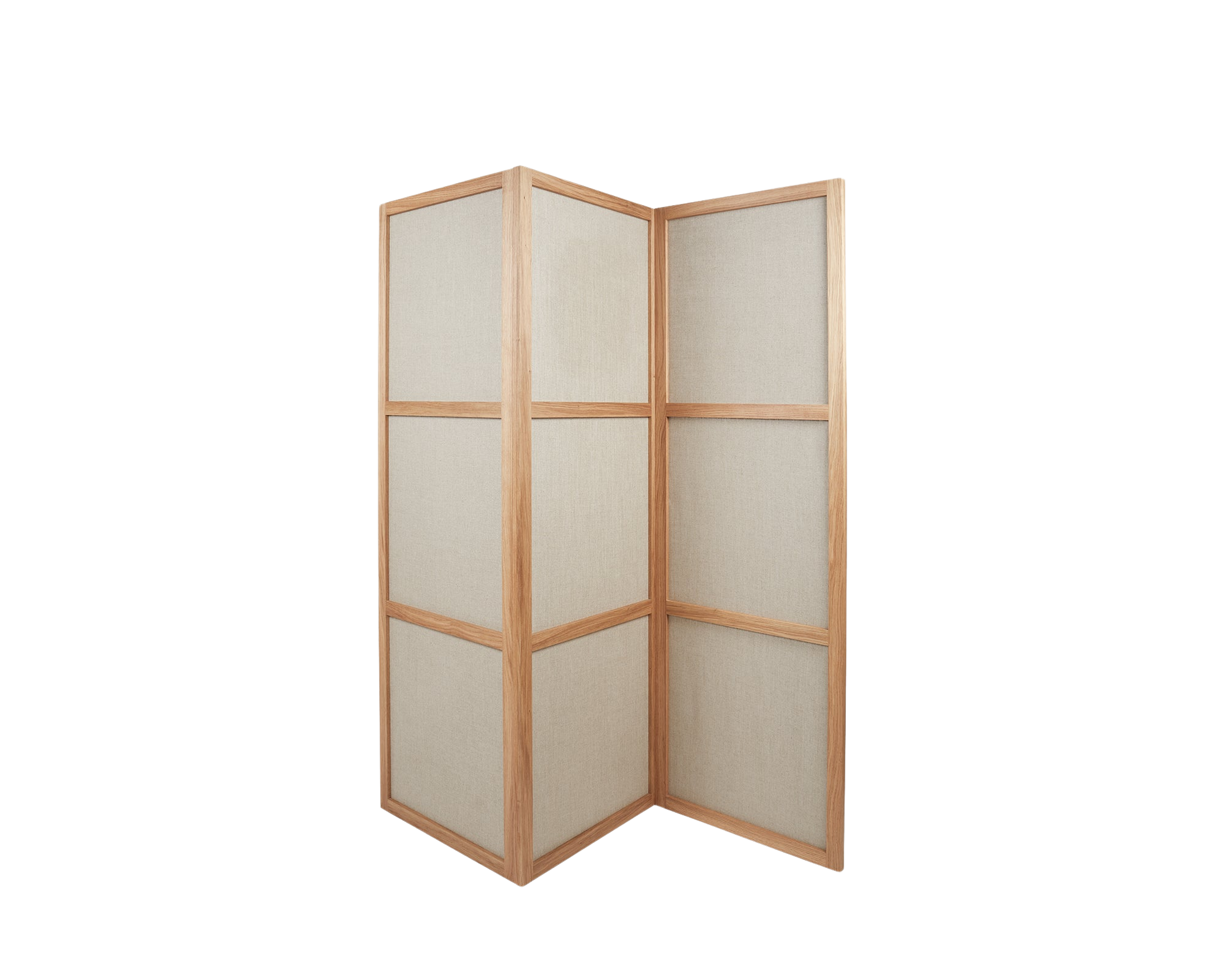 frama Frame Room Divider | Natural Oak / Linen | Three Panels