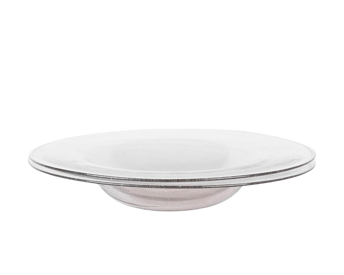 frama Isle Glass Shallow Bowl Set of Two | Light Smoke