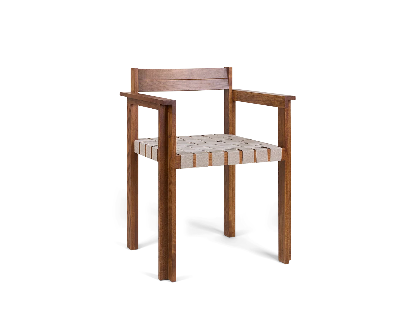 frama Symmetry Armrest Chair | Honey Ash Wood / Oat Fabric