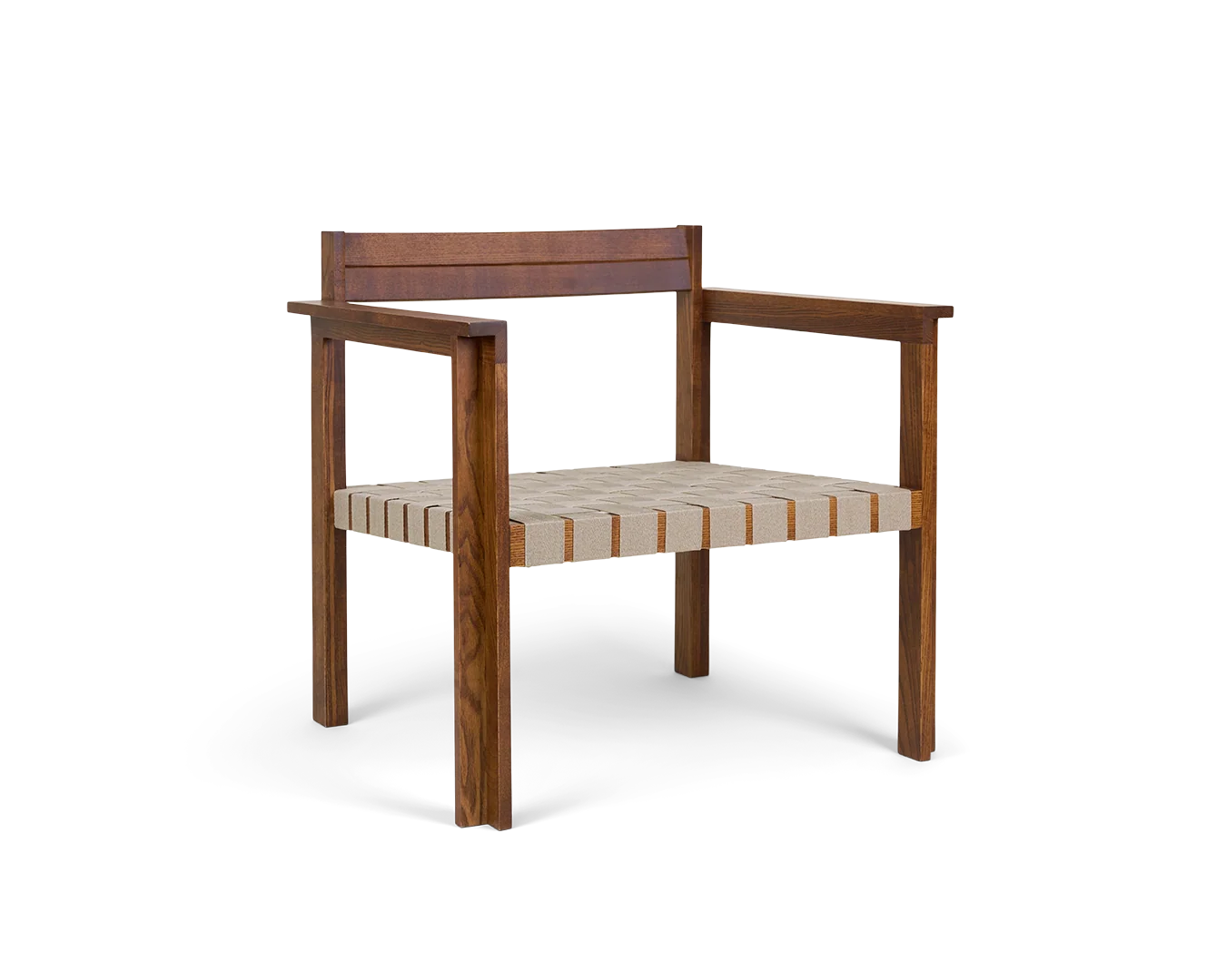 frama Symmetry Easy Chair | Honey Ash Wood / Oat Fabric