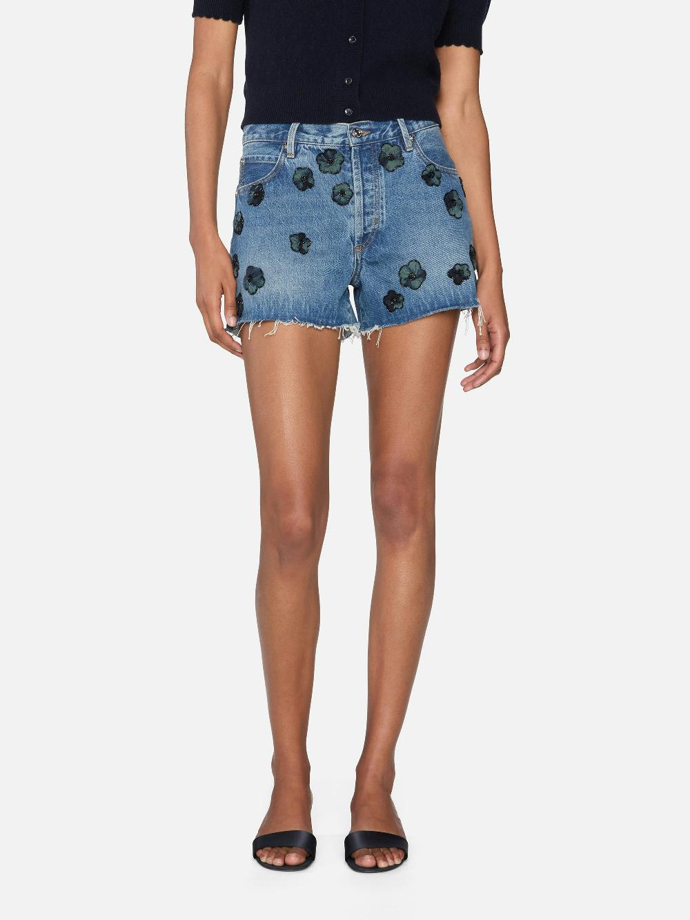 Frame Atelier Embellished Hang Short In Juliet