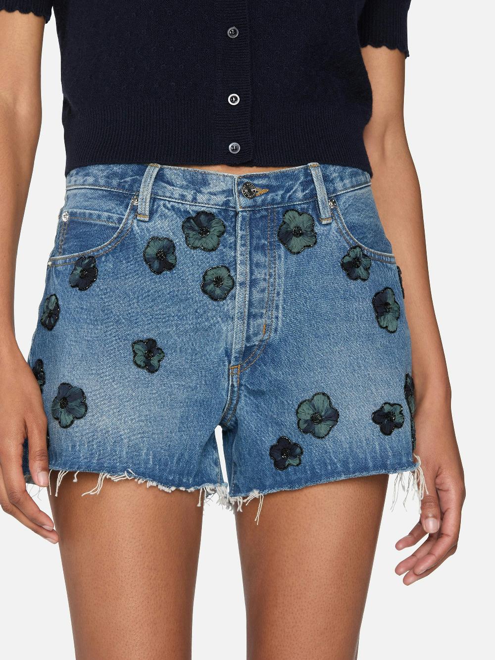 Frame Atelier Embellished Hang Short In Juliet
