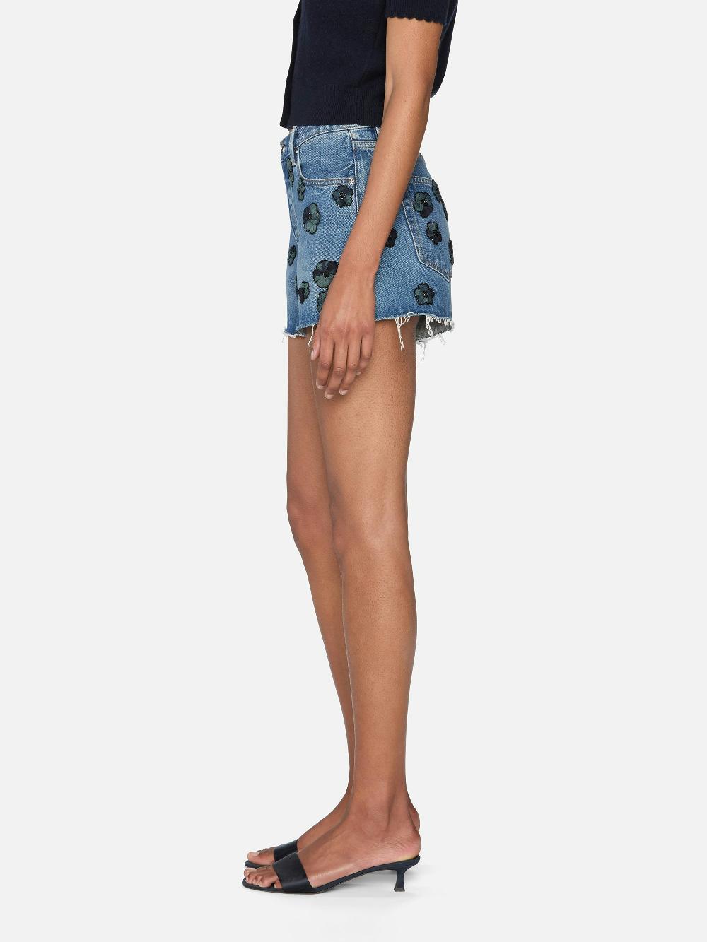 Frame Atelier Embellished Hang Short In Juliet