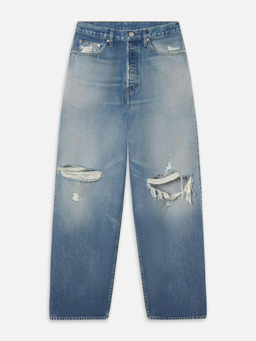 frame Baggy Jean in Effortless Destructed