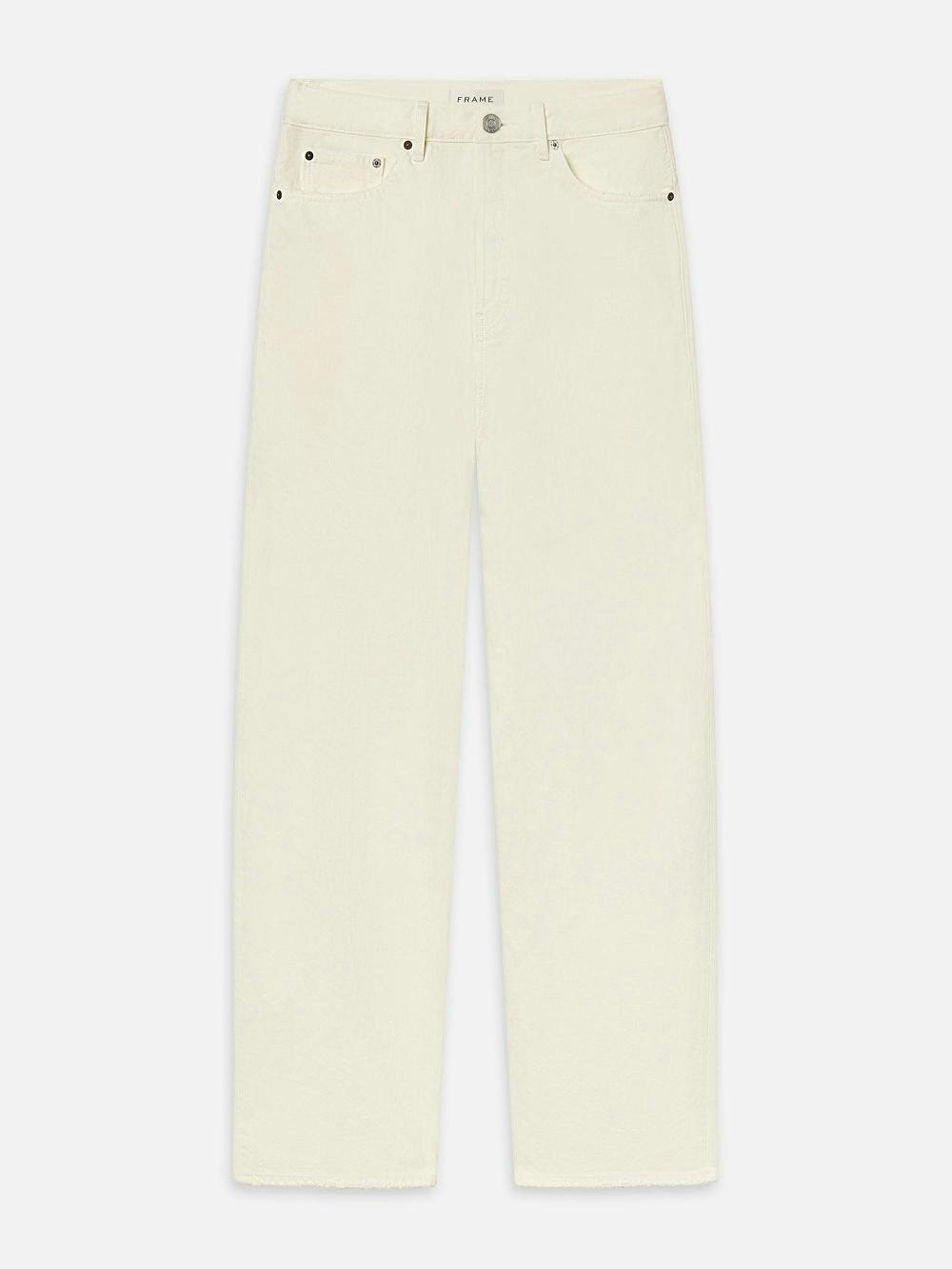 frame Baggy Jean in Off White Grind