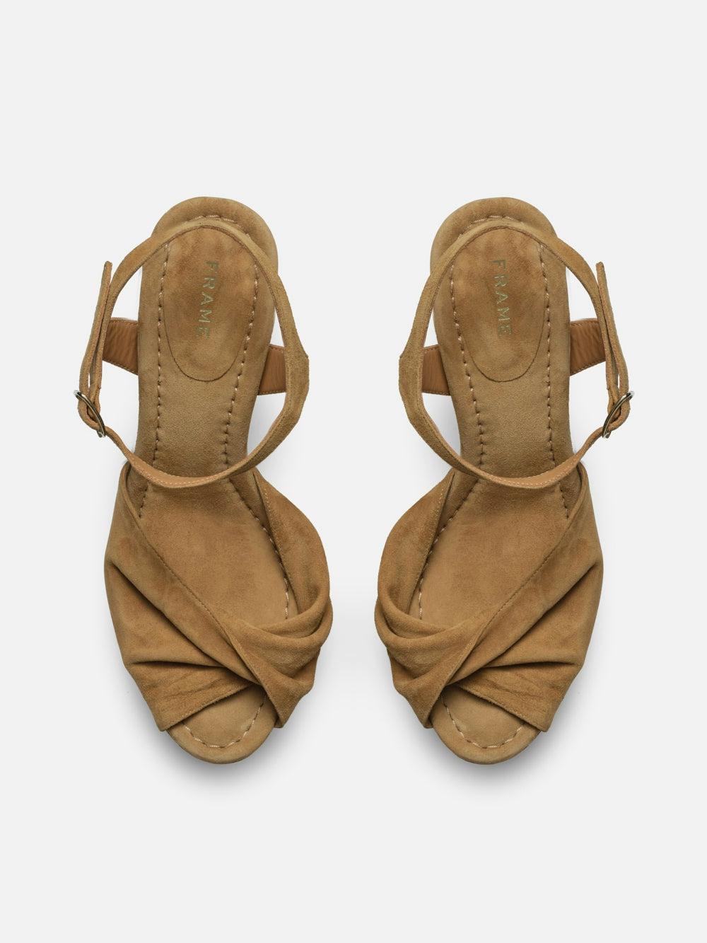 Frame Camille Platform Heel In Tan