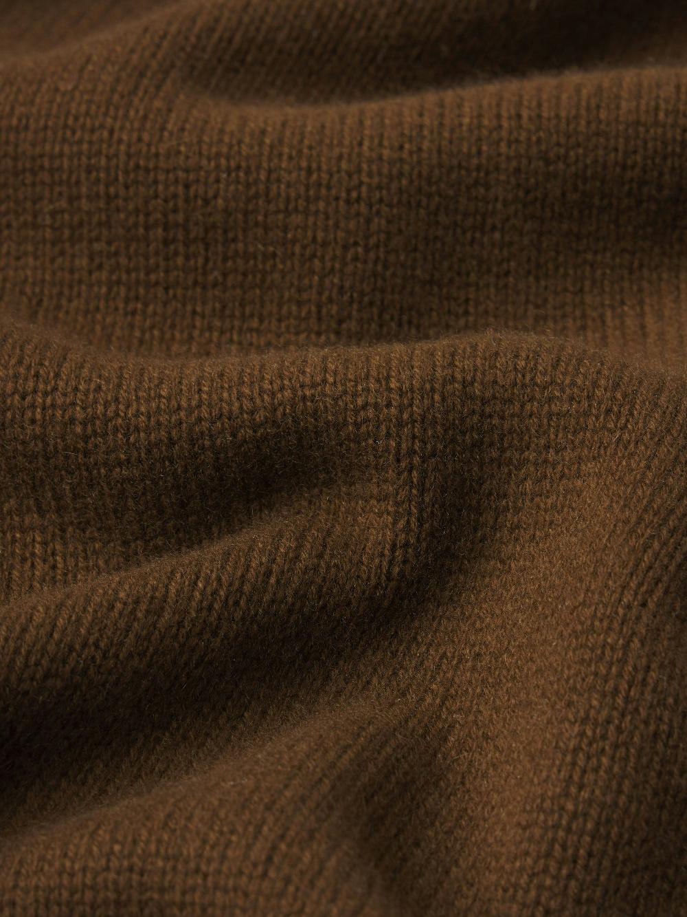 Frame Cashmere Crewneck Sweater In Dark Camel