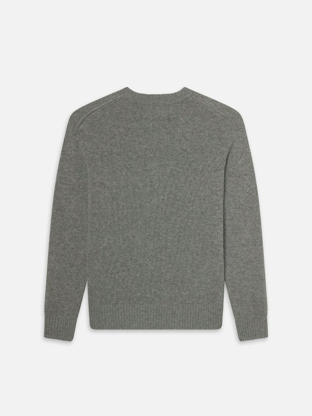 Frame Cashmere Crewneck Sweater In Gris