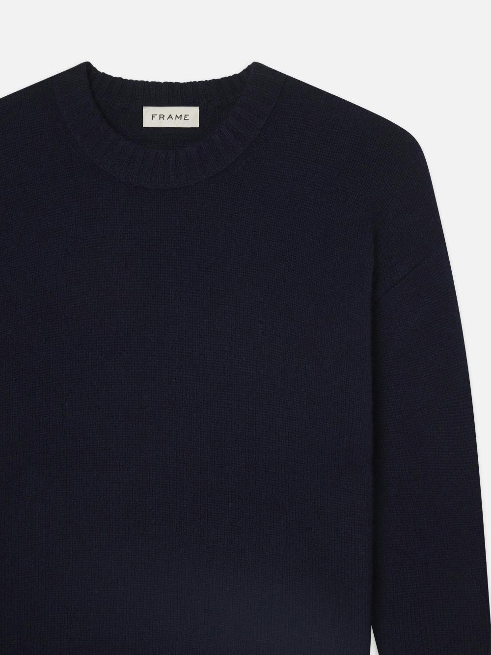 Frame Cashmere Crewneck Sweater In Navy