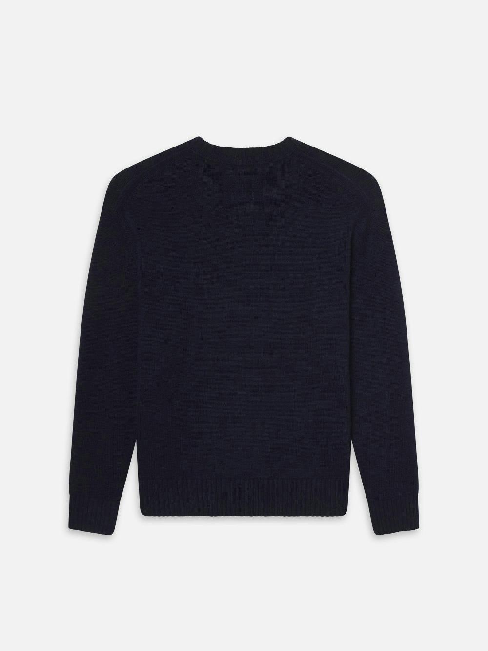 Frame Cashmere Crewneck Sweater In Navy