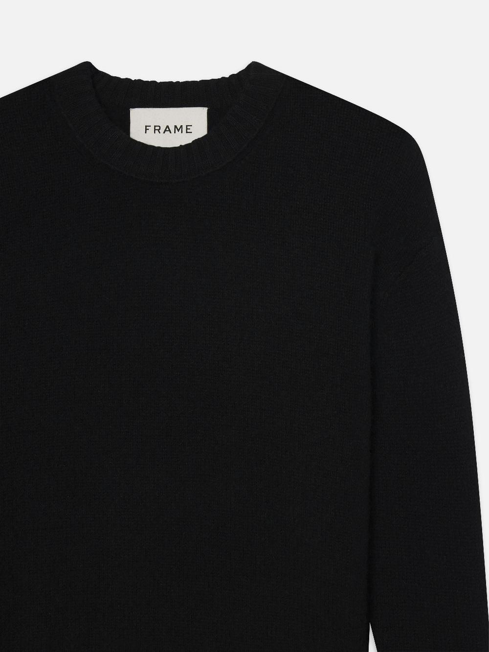 Frame Cashmere Crewneck Sweater In Noir