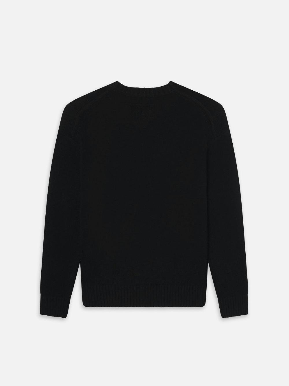 Frame Cashmere Crewneck Sweater In Noir