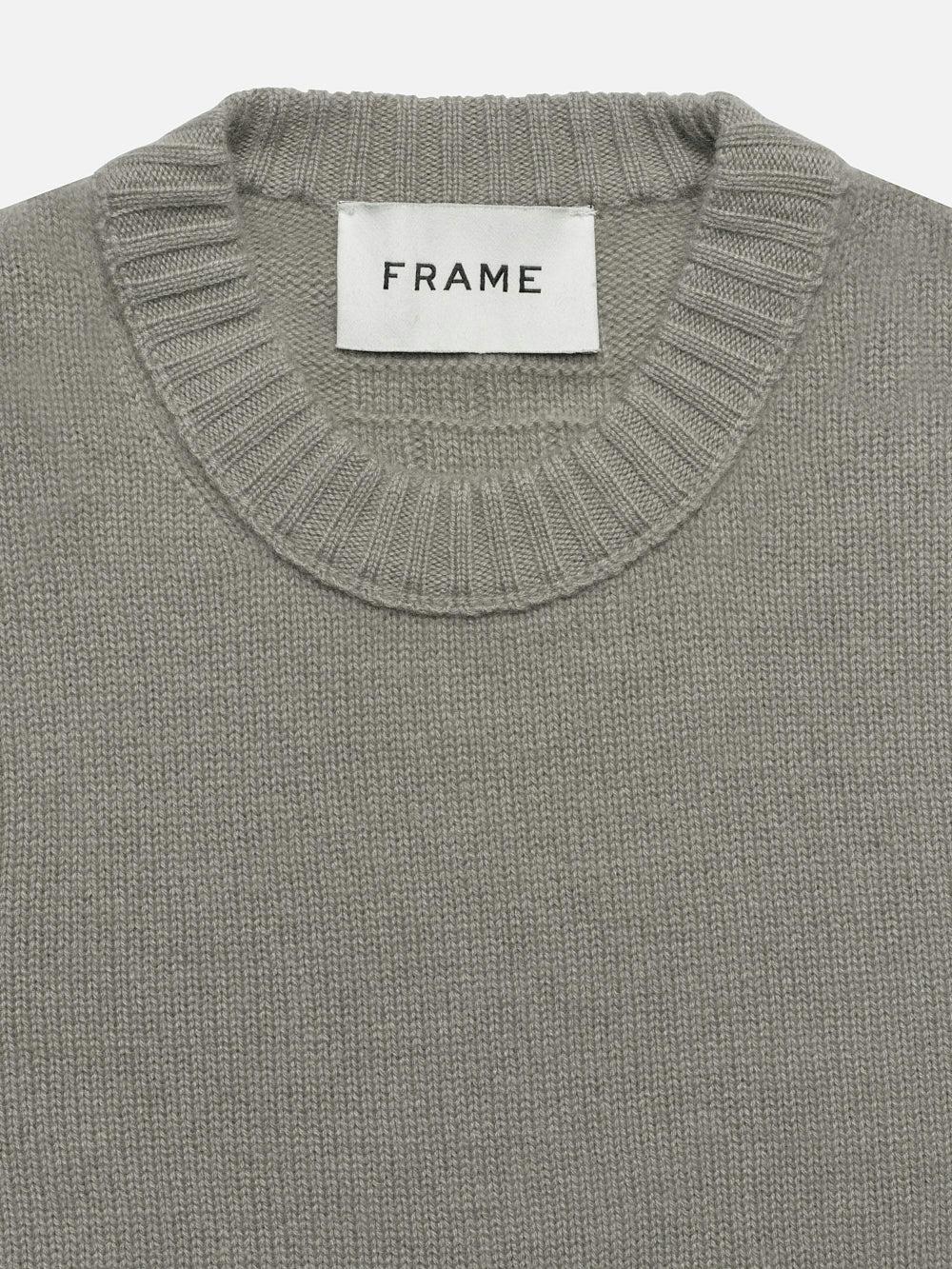 Frame Cashmere Crewneck Sweater In Stone Beige
