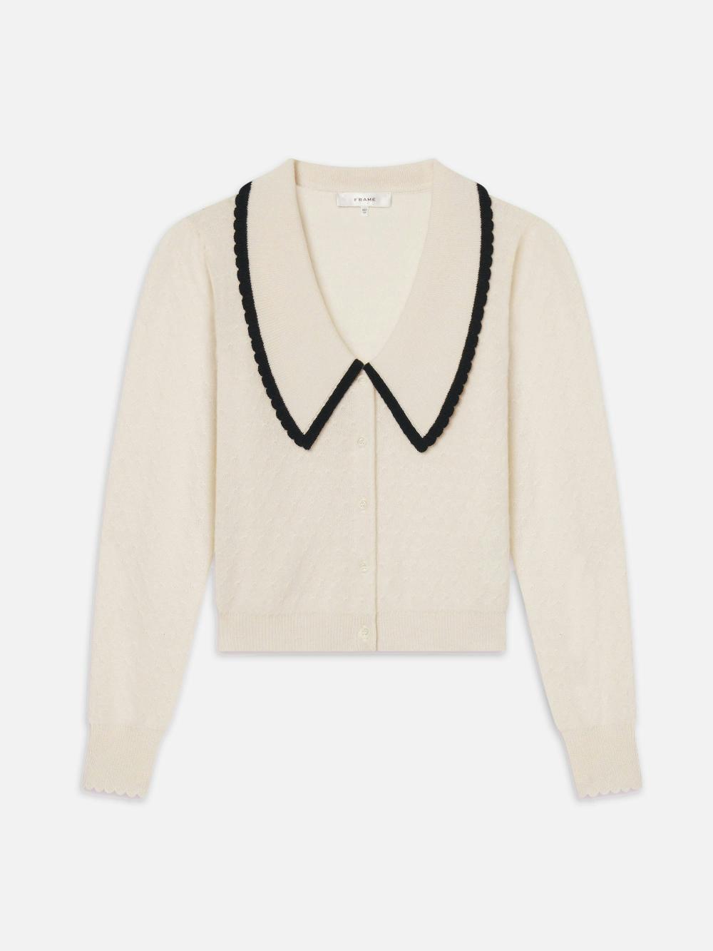 frame Cashmere Sailor Sweater in Cream Multi