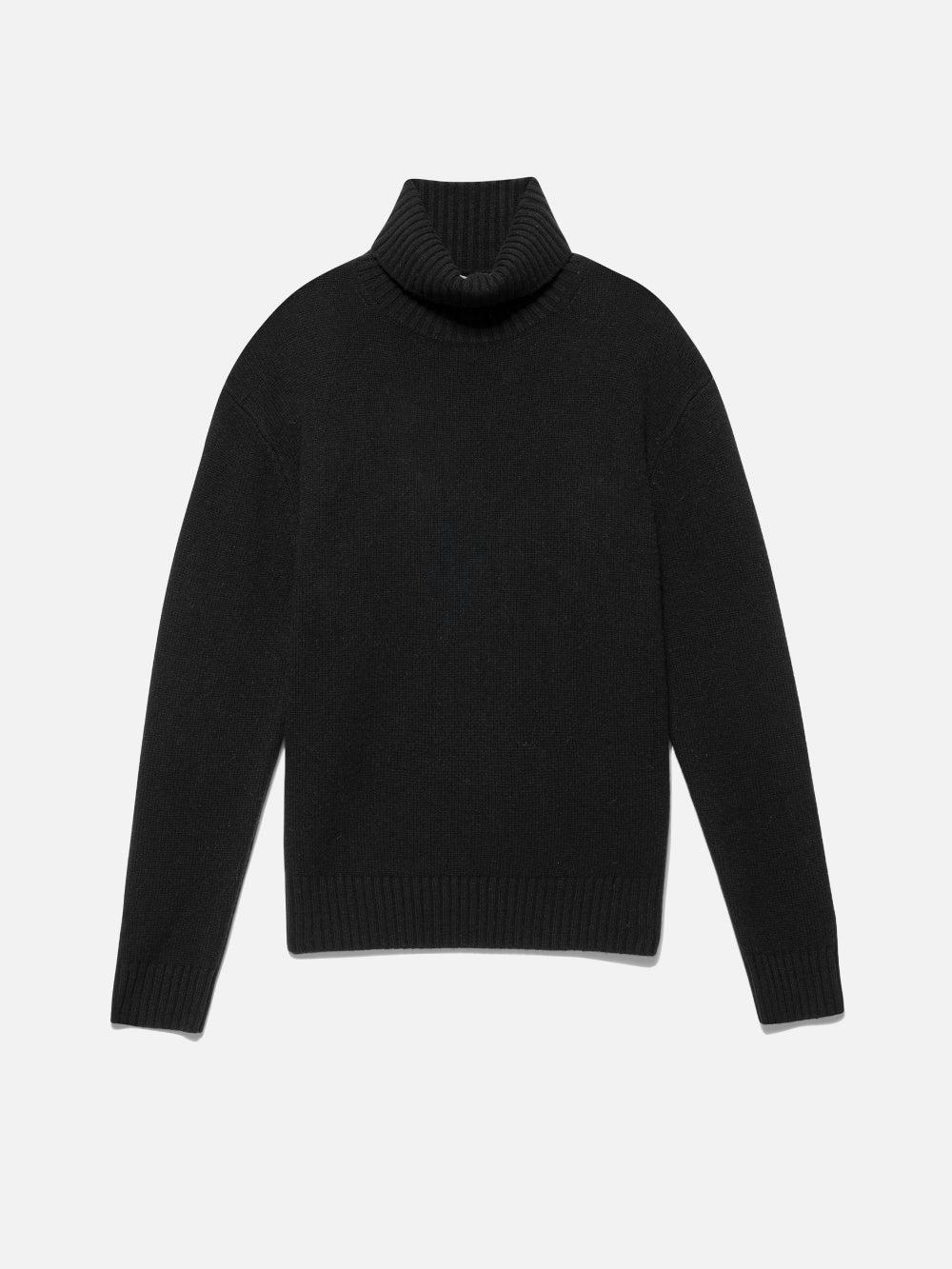 frame Cashmere Turtleneck in Noir