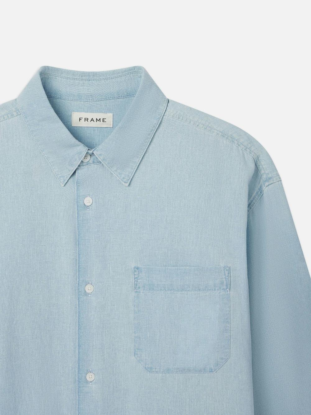 Frame Chambray Shirt In Herald
