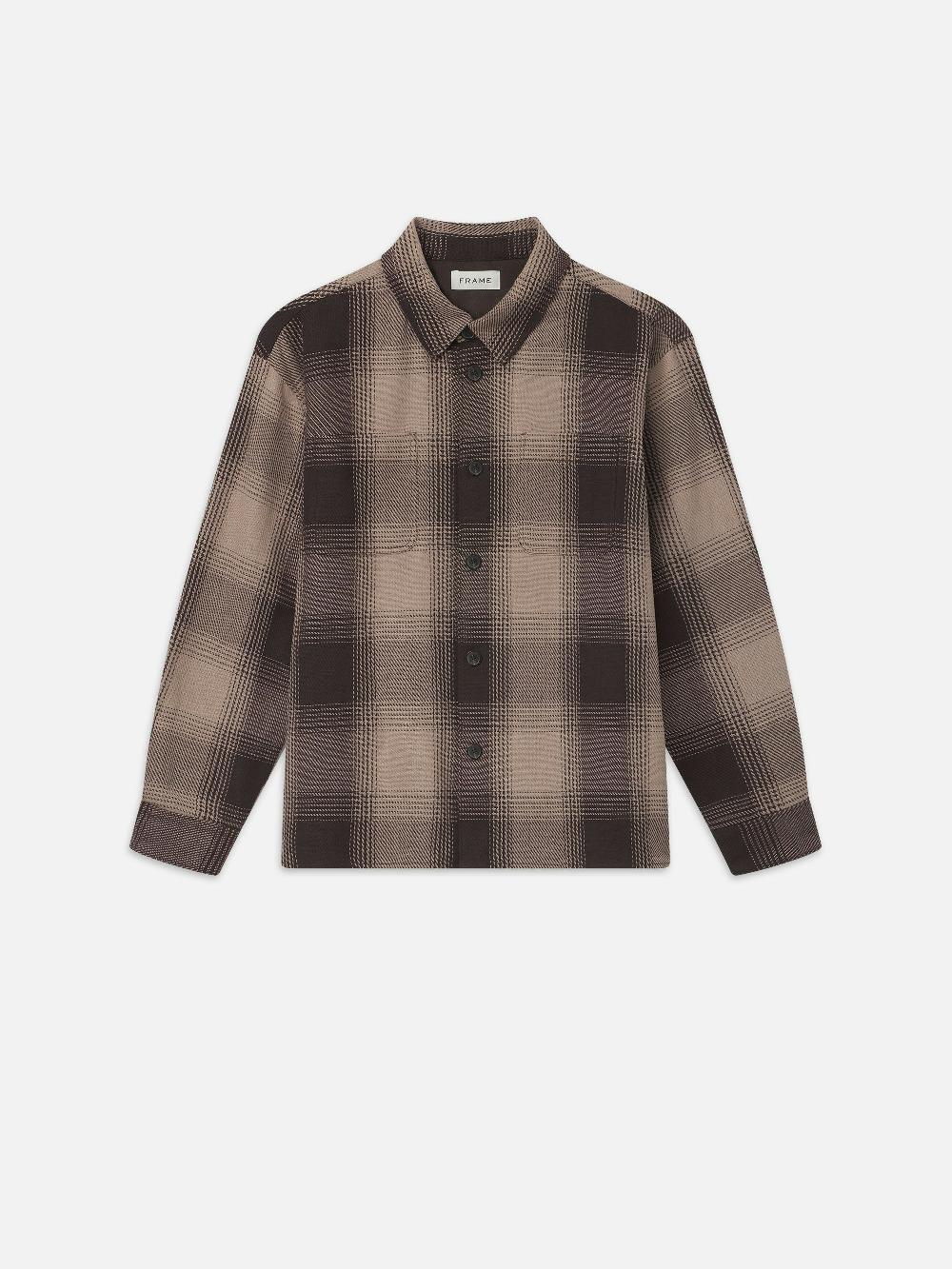 frame Chunky Plaid Shirt in Brown Plaid
