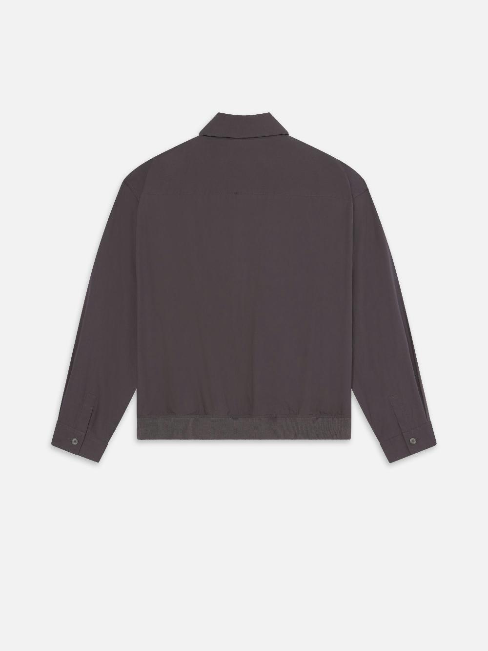 Frame Cotton Blouson In Cloud Grey