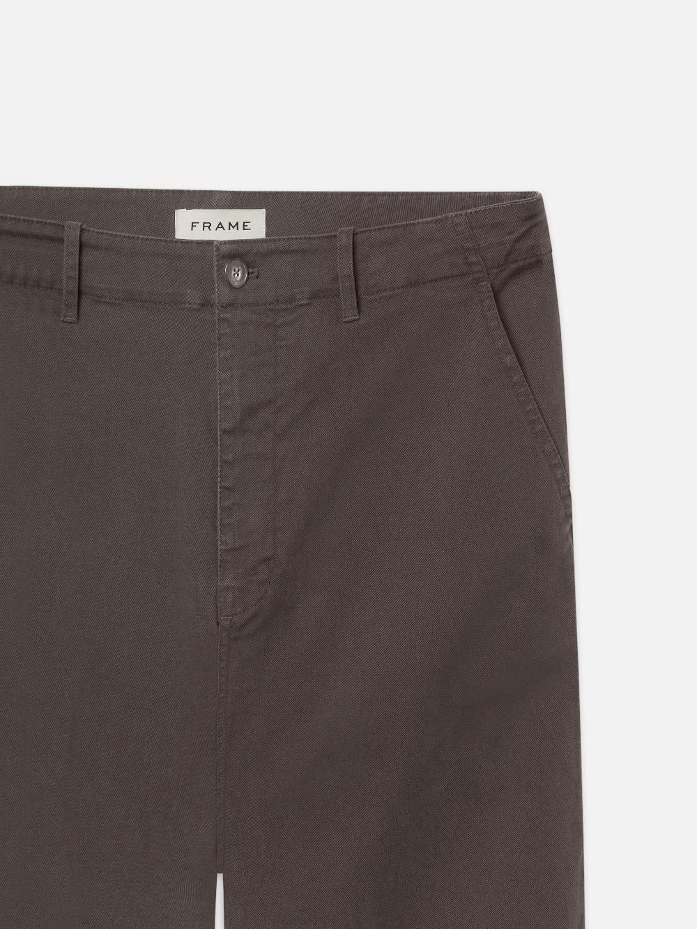 Frame Cotton Chino Pants In Dark Chocolate