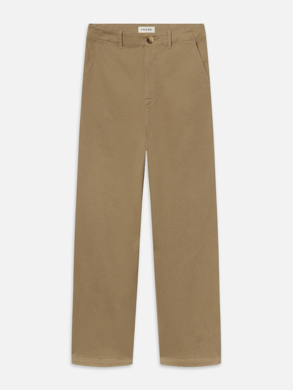 frame Cotton Chino Pants in French Beige