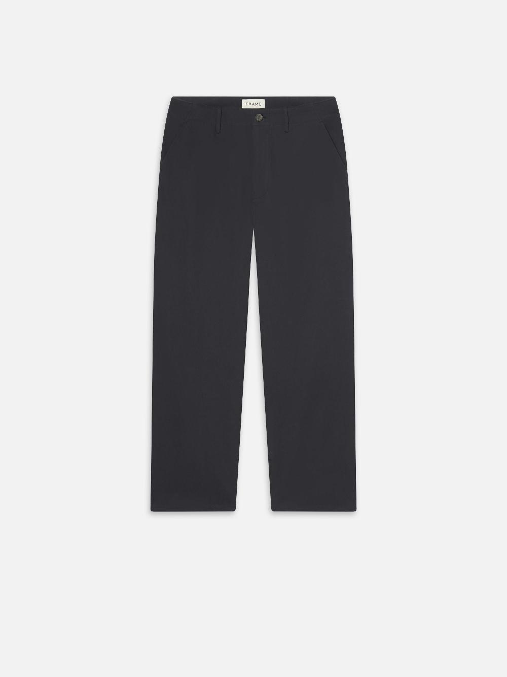 frame Cotton Relaxed Trousers in Dark Navy