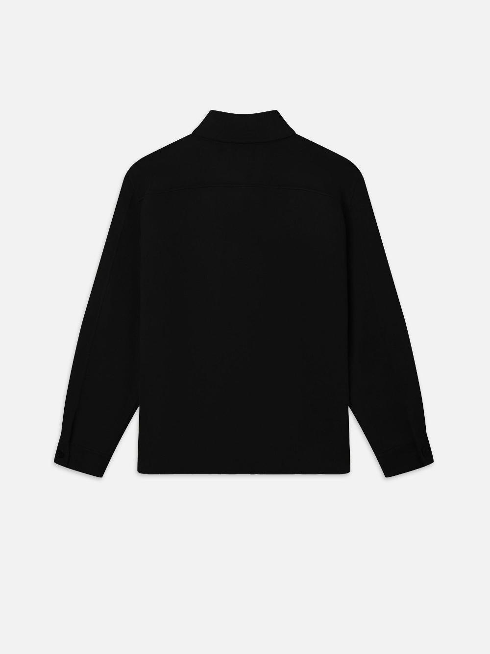 Frame Double Face Shirt Jacket In Black