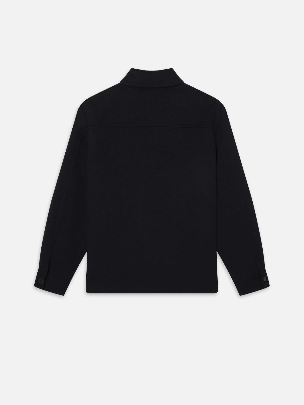 Frame Double Face Shirt Jacket In Dark Navy