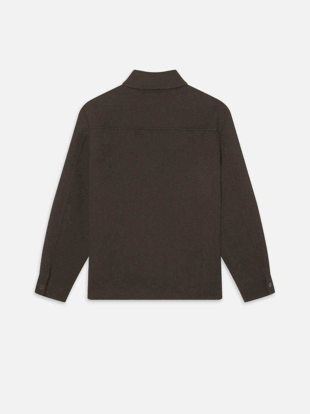 Frame Double Face Shirt Jacket In Mocha