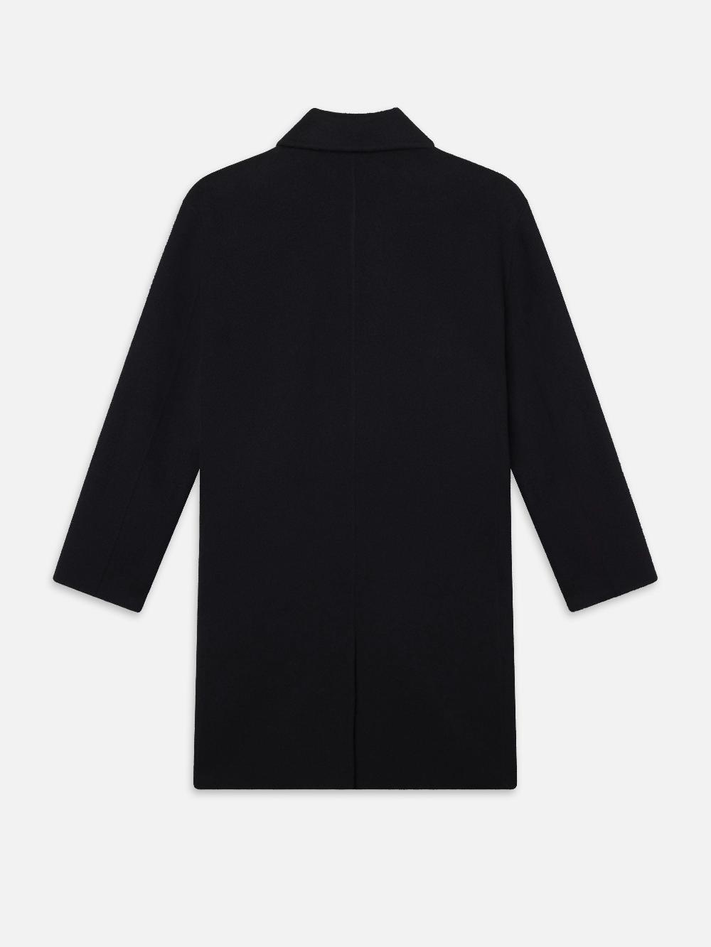 Frame Double Face Wool Overcoat In Dark Navy