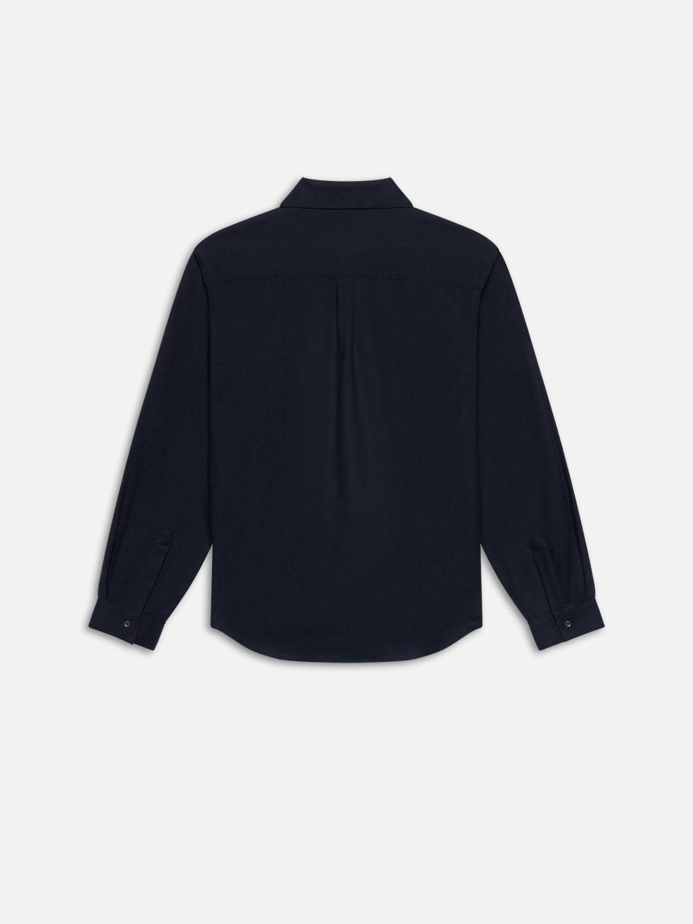 Frame Double Pocket Wool Blend Shirt In Dark Navy