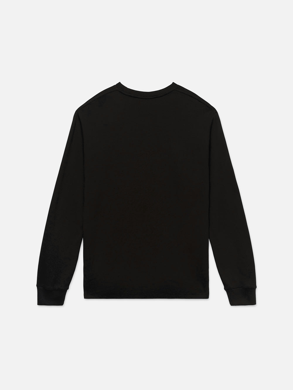 Frame Duo Fold Long Sleeve Crew In Noir