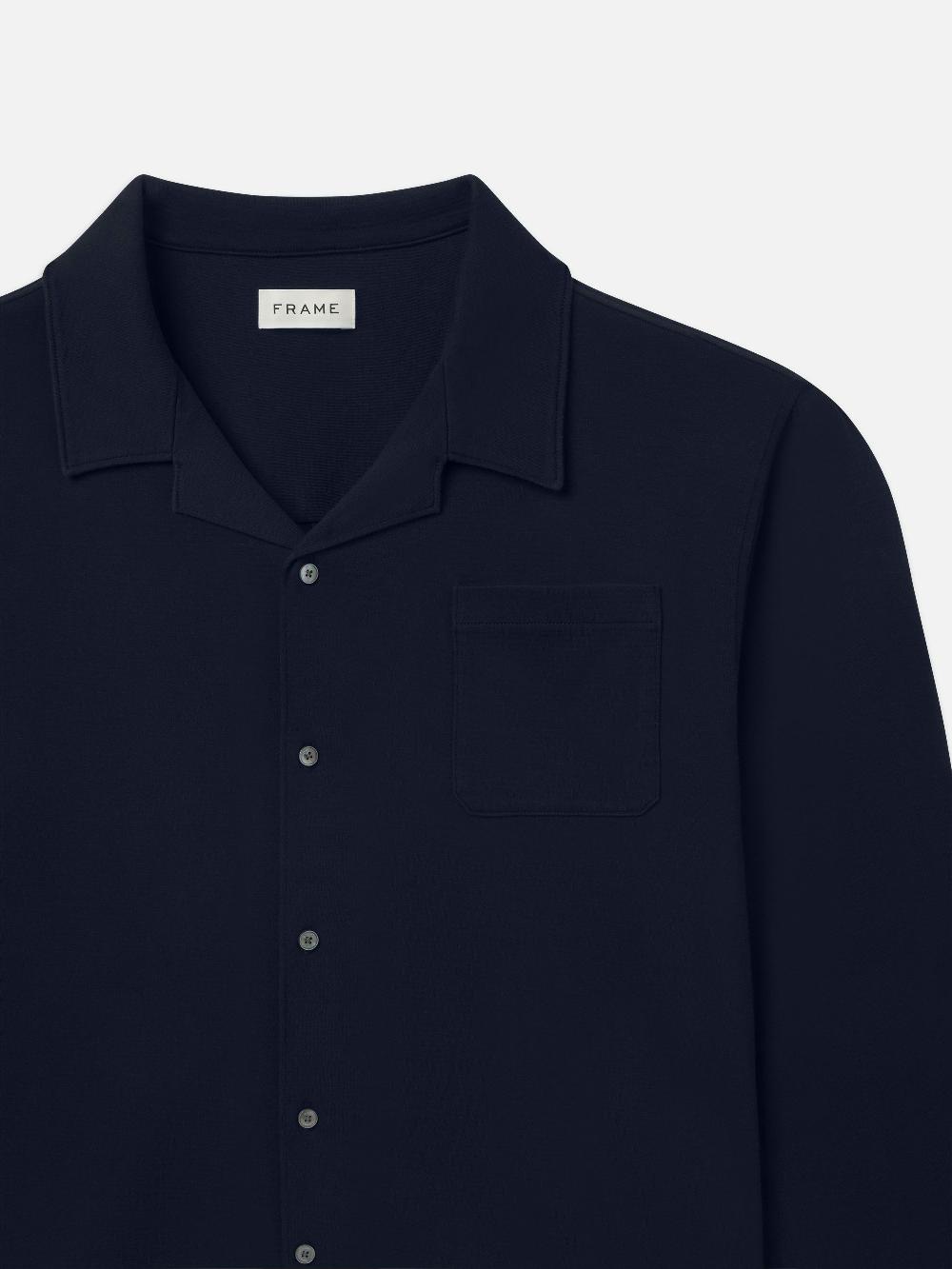 Frame Duo Fold Relaxed Shirt In Navy