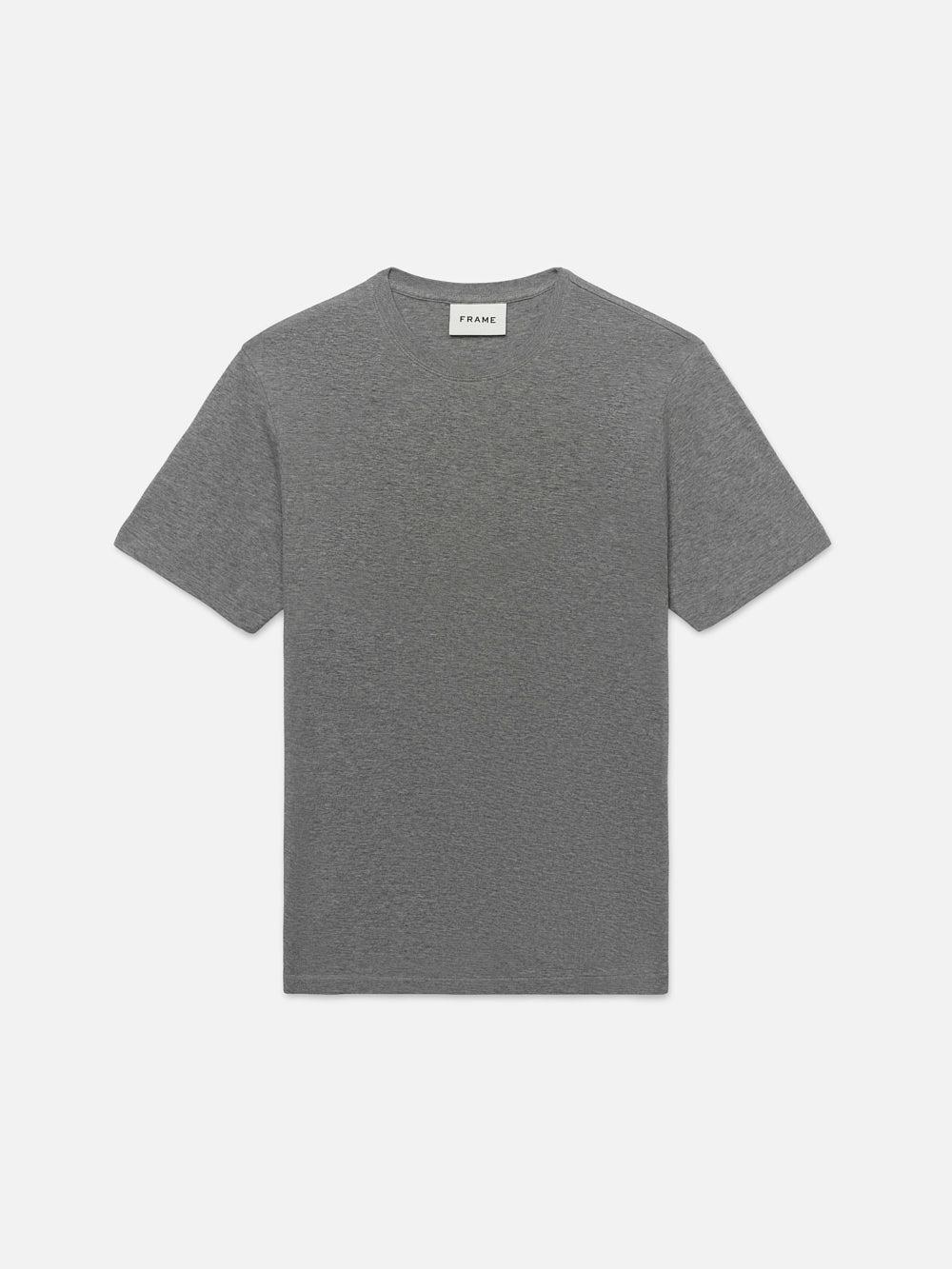 frame Duo Fold Tee in Heather Grey