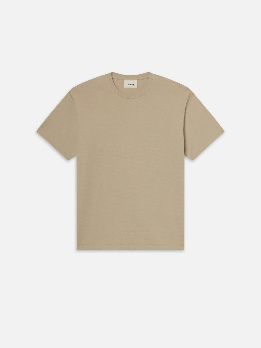 frame Duo Fold Tee in Light Beige