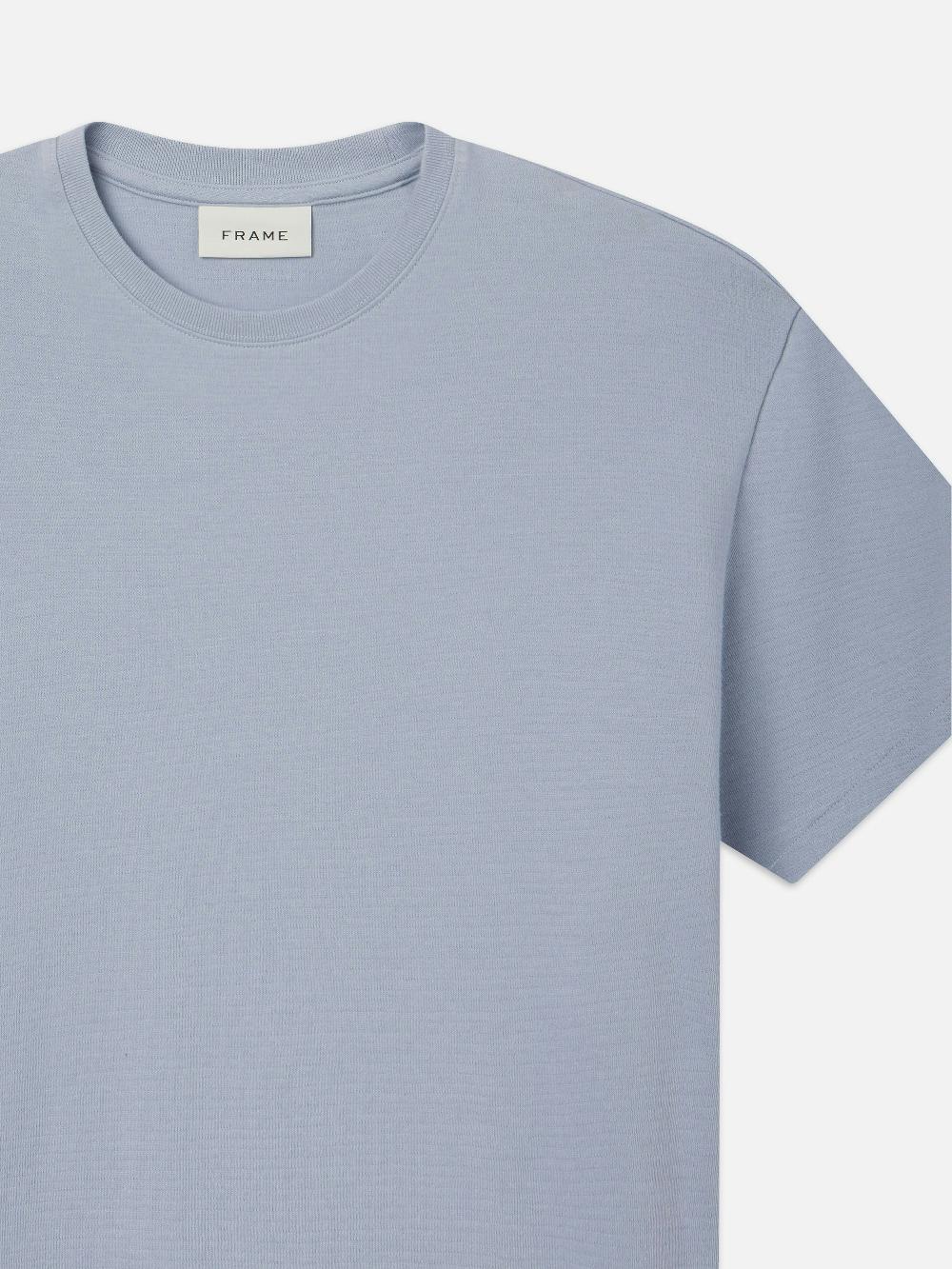 Frame Duo Fold Tee In Soft Blue