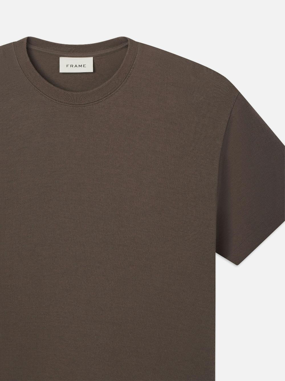 Frame Duo Fold Tee In Taupe