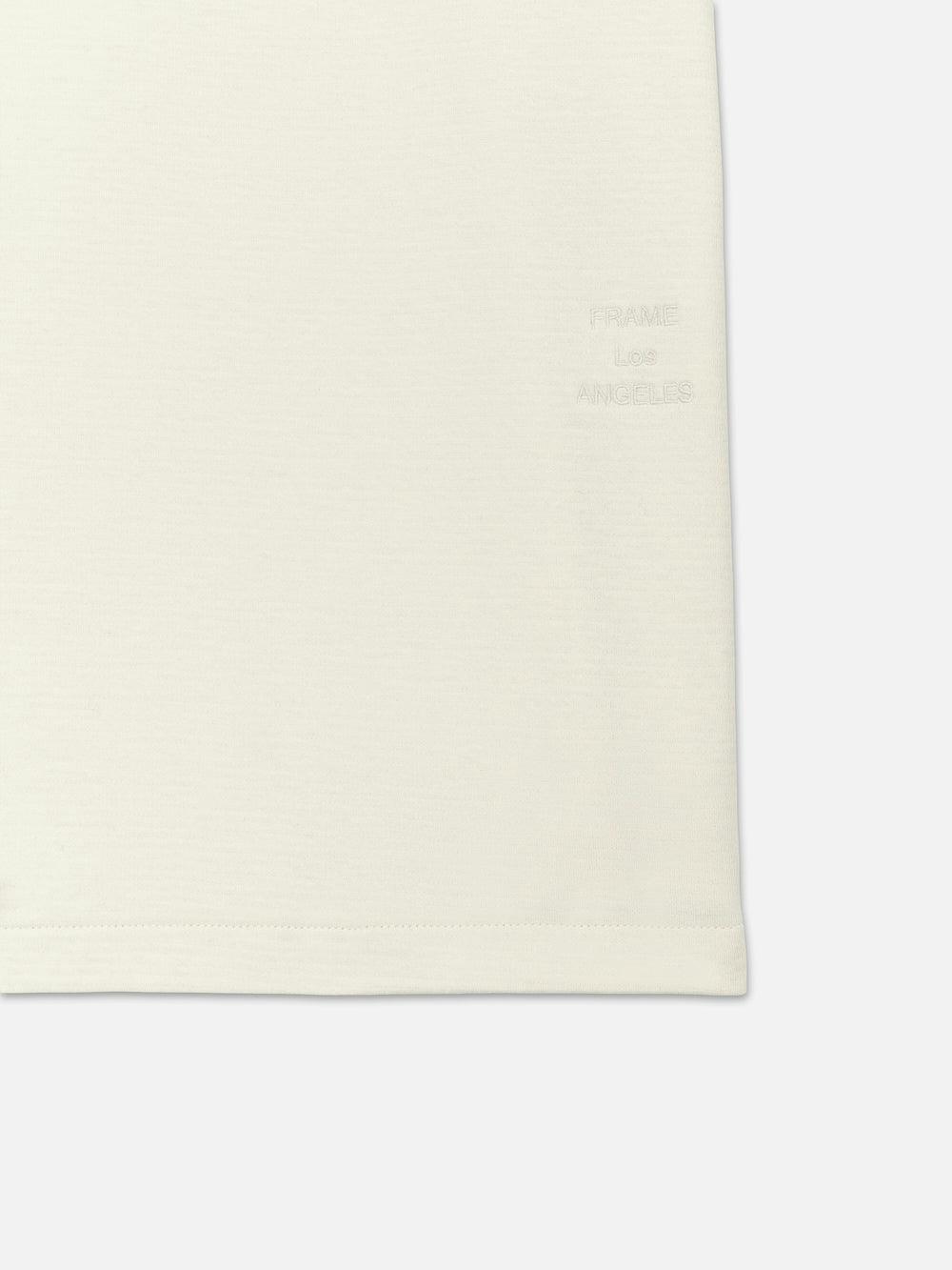 Frame Duo Fold Tee In White Sand