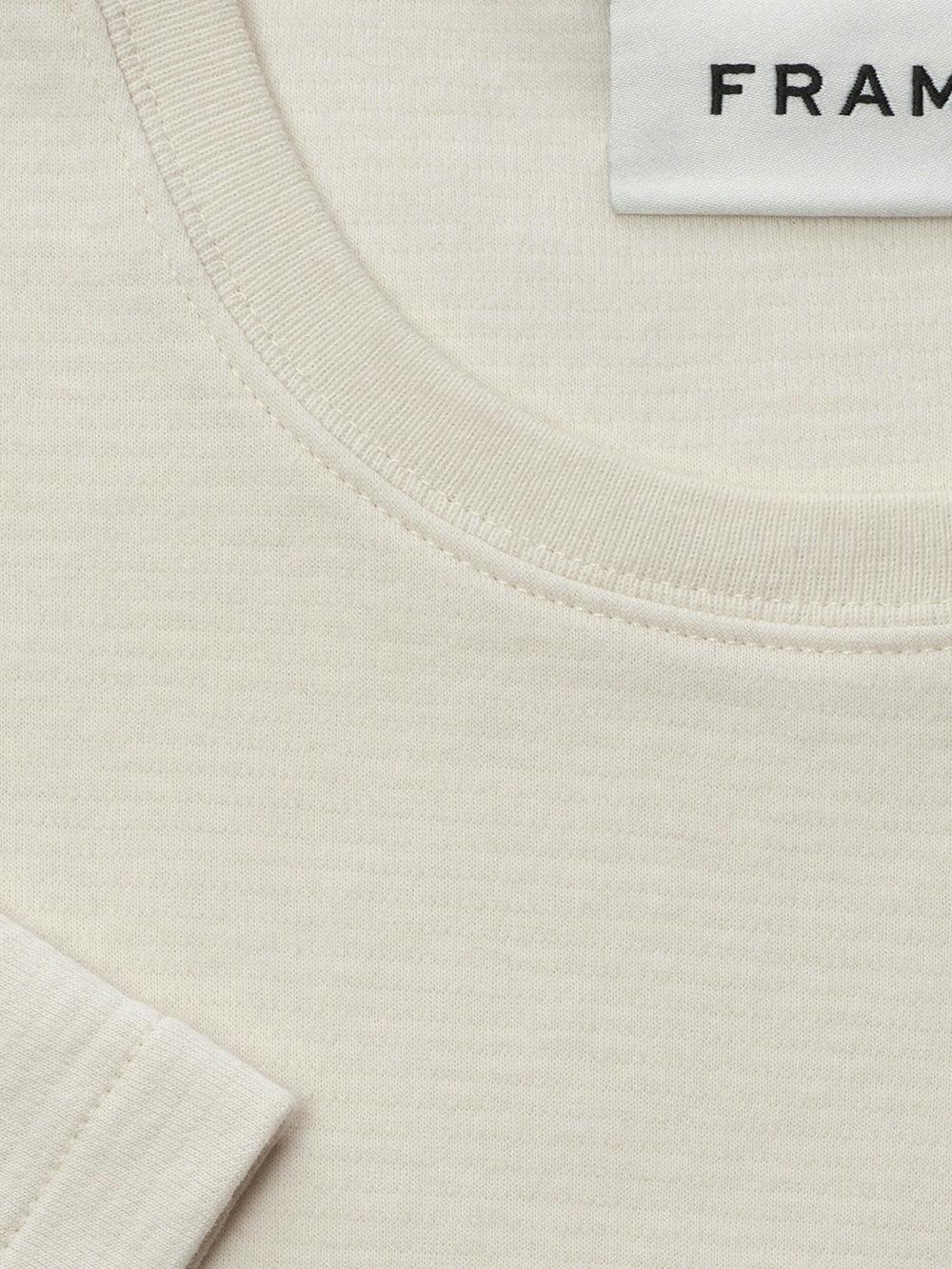 Frame Duo Fold Tee In White Sand