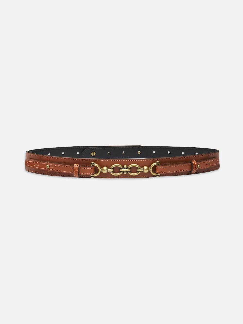 frame Equestrian Belt in Cognac