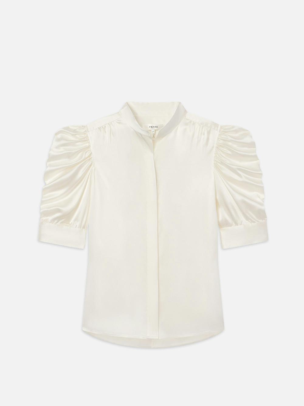 frame Gillian Top in Off White