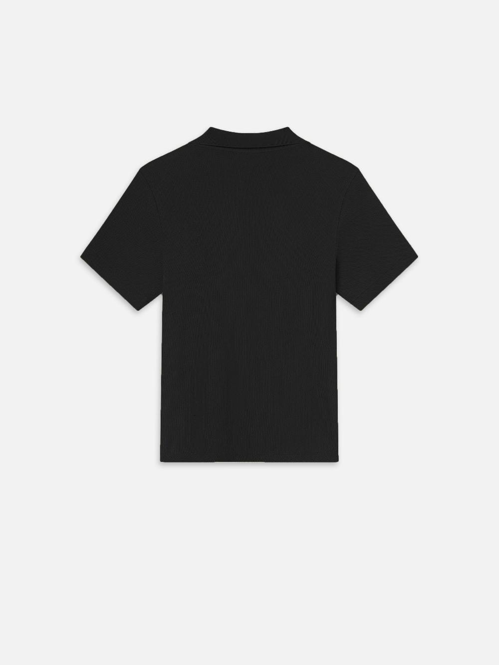 Frame Jacquard Polo In Black