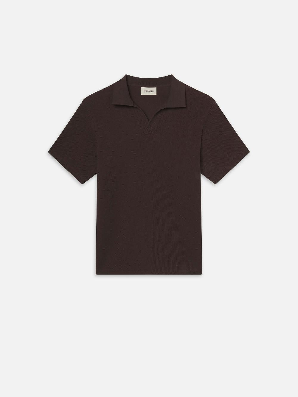 frame Jacquard Polo in Brown