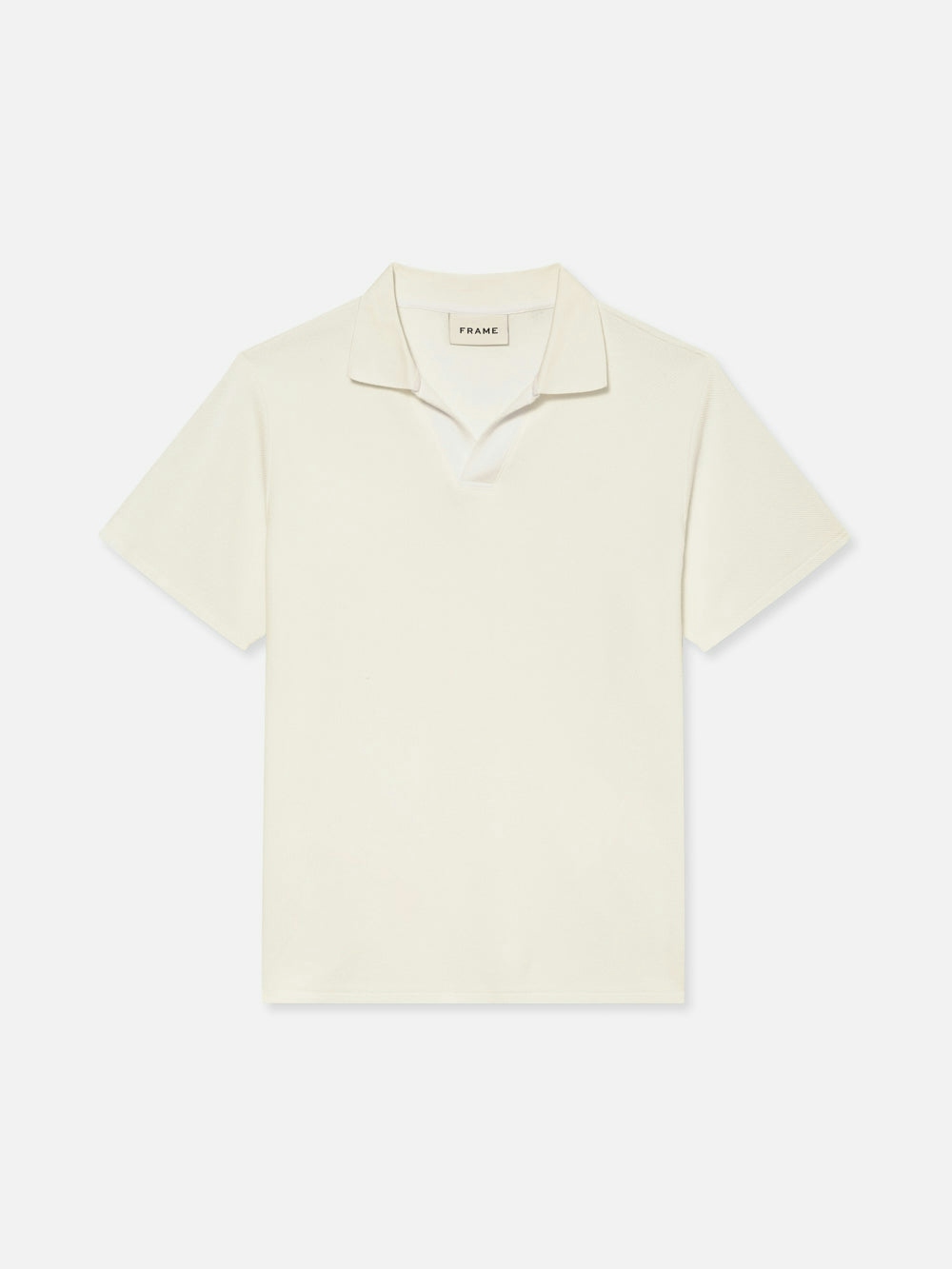 frame Jacquard Polo in Off White