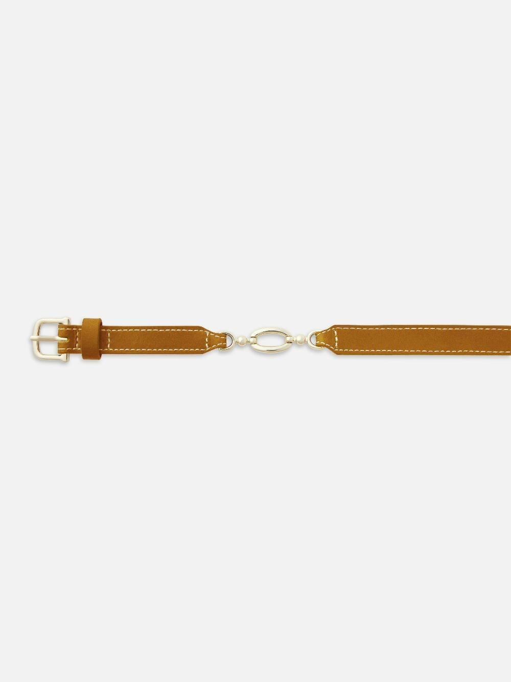 Frame Jewelry Detail Belt In Camel