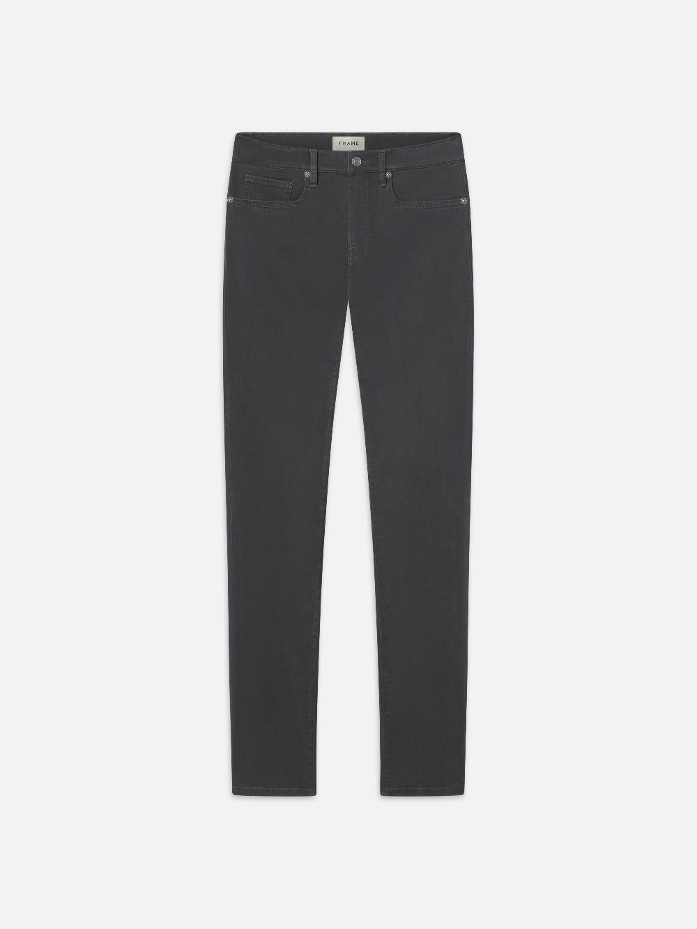 frame L'Homme Slim Brushed Twill in Slate Gray