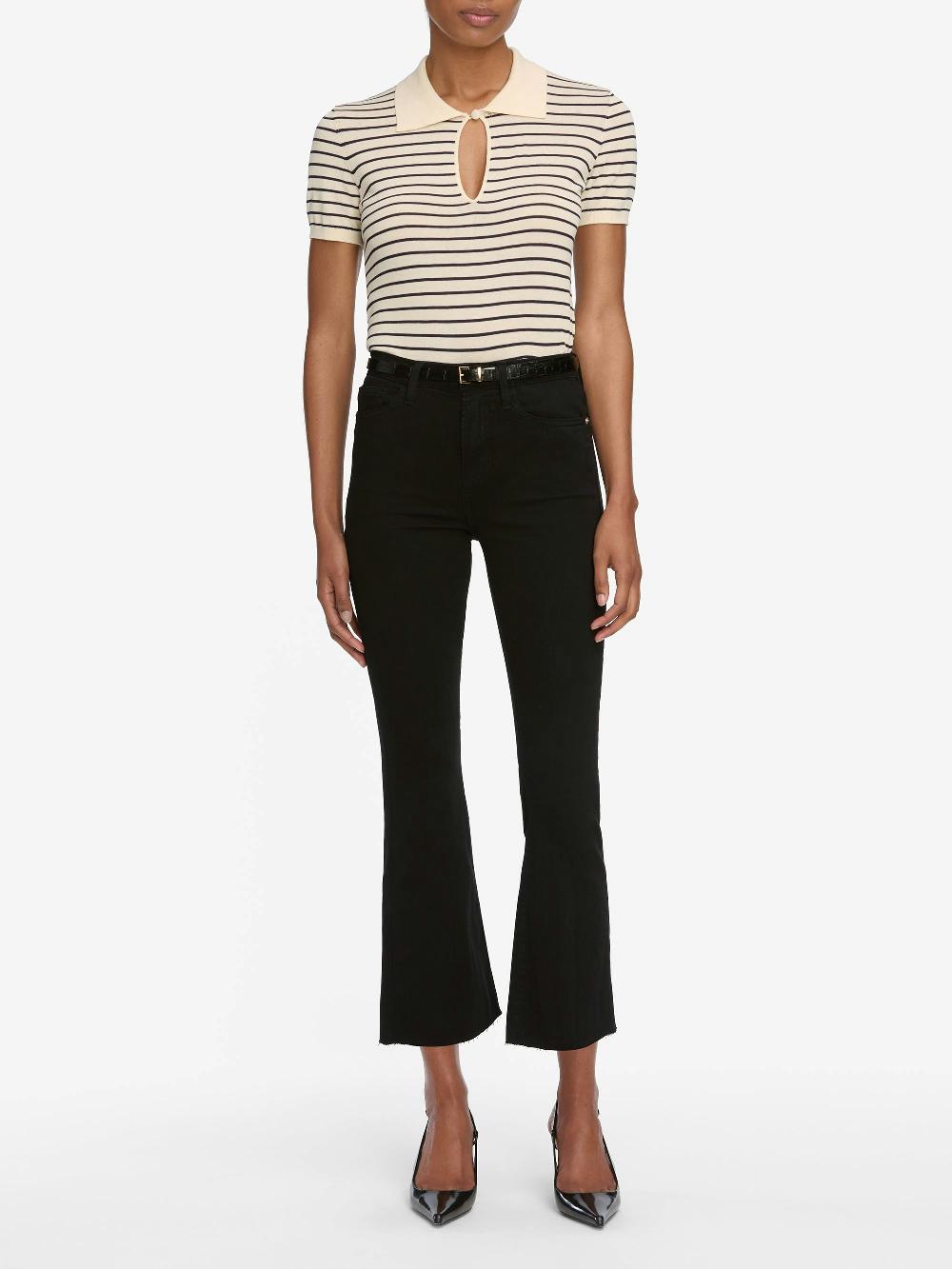 Frame Le Crop Mini Boot In Noir Raw After