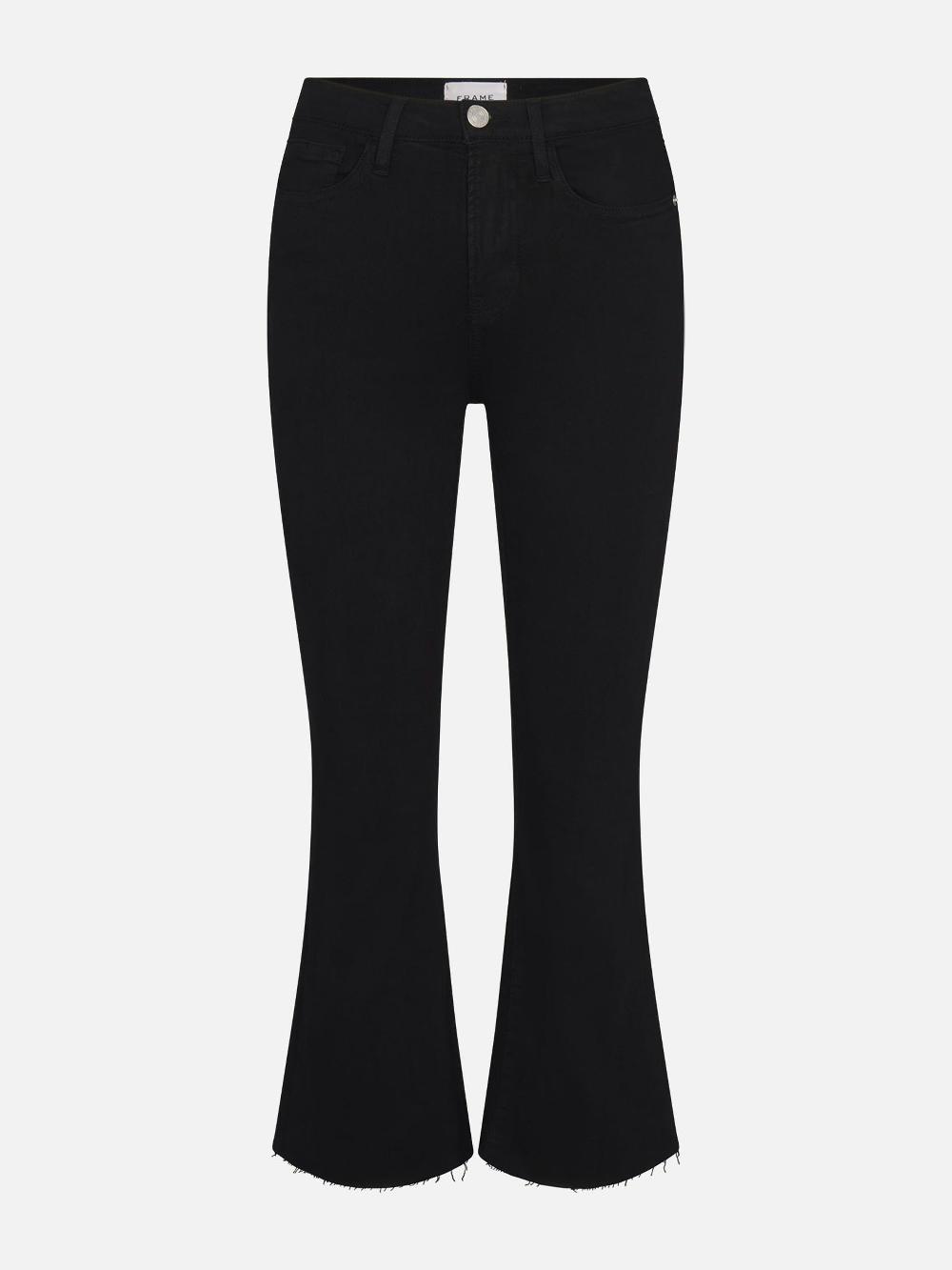 frame Le Crop Mini Boot in Noir Raw After