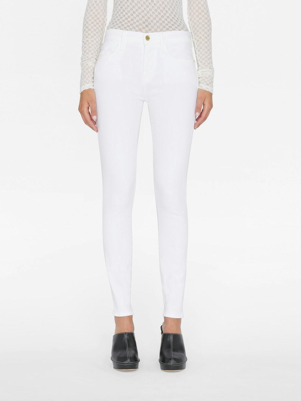 Frame Le High Skinny In Blanc