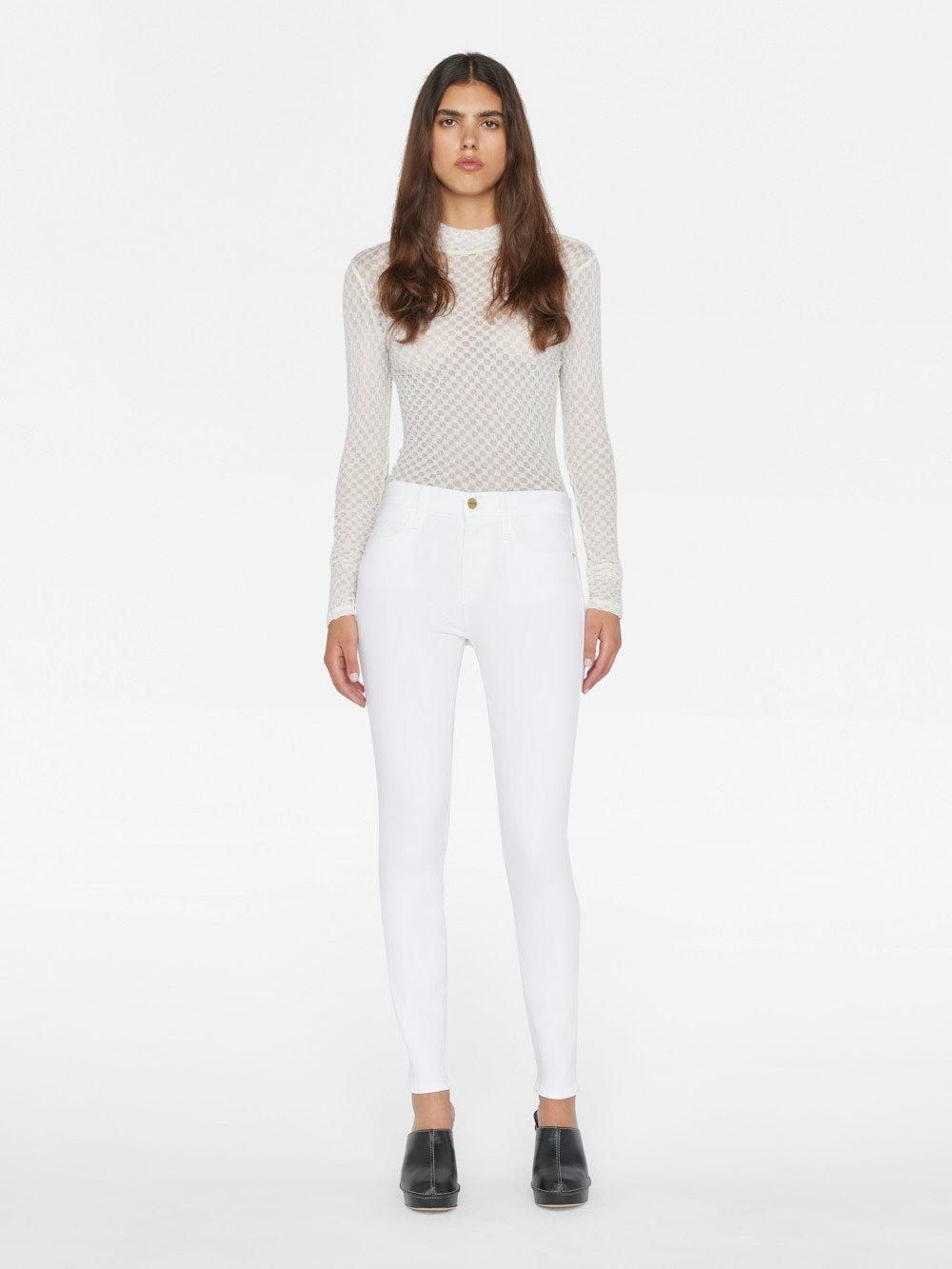 Frame Le High Skinny In Blanc