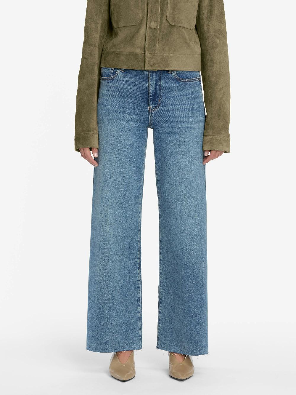 Frame Le Pixie Slim Palazzo In Flip Raw After